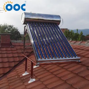 Hábil Fabricação de Revestimento de Baixa Pressão Do Tubo de Vácuo Aquecedor de Água de Aço Inoxidável, 18 Tubos de Vácuo Solar