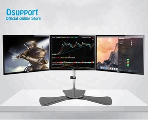 <span class=keywords><strong>Support</strong></span> de bureau en alliage d'aluminium pour trois moniteurs, compatible avec les supports et les chariots TV - Product Image 6