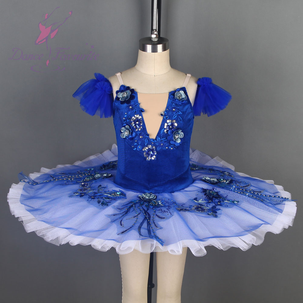 Blue Professional Ballet Tutu Costume for Women - Classic Stiff Tulle Dress  for Performance & Dance, BLL102