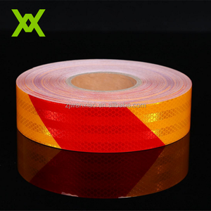 Chất Lượng Cao Xe Tải Trắng Đỏ An Toàn Lăng Trụ Tự Dính Conspicuity Băng Phản Quang - Product Image 5