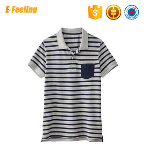 OEM Encargo Al Por Mayor de Alta Calidad de Algodón Para <span class=keywords><strong>Hombre</strong></span> Camisas de Polo A <span class=keywords><strong>Rayas</strong></span> de Manga Corta - Product Image 1