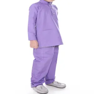 Malaysia Caliph Baju Melayu Kids Color and jubah melayu modern fashion for boys in purple color