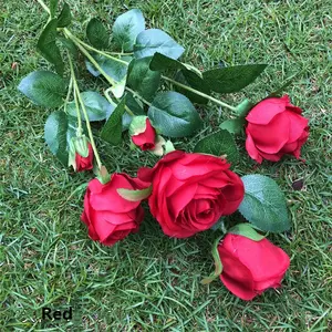 D1118 Good Quality Artificial Rose Hand Made Rose Flowers Low Price For Decoration