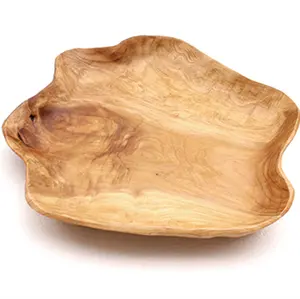 Creative Irregular Shape Container Storage Food Wooden Rooting Carving Fruit Tray