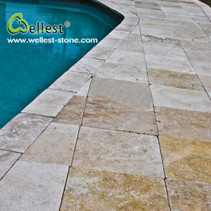 Venta al por mayor Beige <span class=keywords><strong>Natural</strong></span> travertino Bullnose de piscina de borde Copings para piscina - Product Image 3
