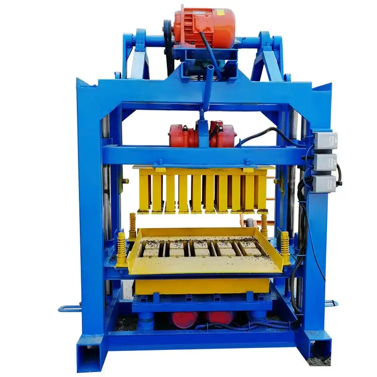 Máquina semiautomática QTJ4-40 para hacer ladrillos, máquina para fabricar bloques de cemento