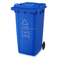 Contenedor de plástico grande de dos ruedas para exteriores, Penang