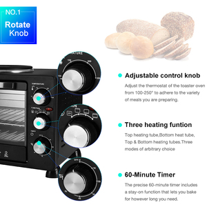 23L sobremesa multifunción <span class=keywords><strong>horno</strong></span> eléctrico con placa caliente sola tostador portátil calor comida caliente - Product Image 3