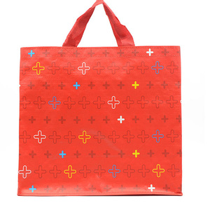 Bolsa de plástico no tejida con protección del medio ambiente, bolsa de comestibles no tejida con estampado personalizado, con revestimiento de PP, reciclada, Eco TNT - Product Image 1