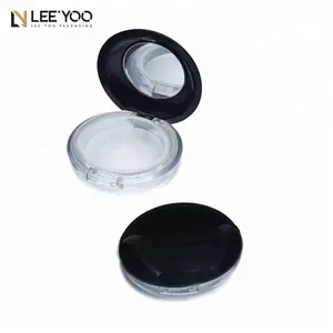 Round Loose Powder Container With Sifter Empty Loose Powder Jar With Mirror Luxury Cosmetics Packaging Case