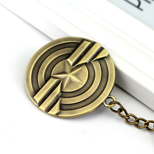 Capitán América Collar Nuevo de la Llegada Estilo Vintage Collares Escudo Película Joyería Para Hombres y Mujeres - Product Image 2