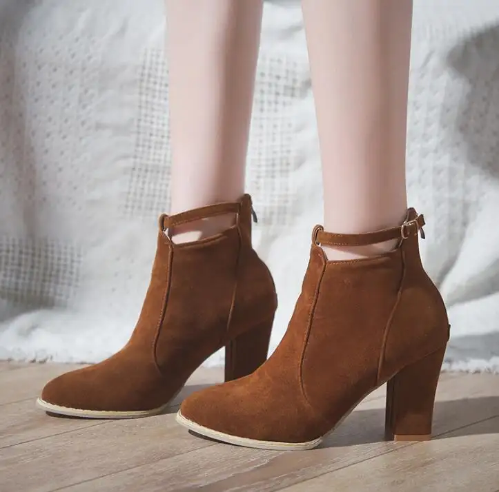 Dark brown dress boots
