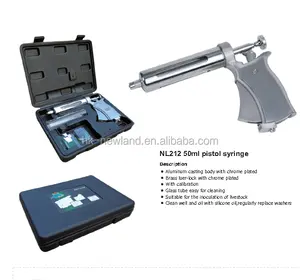 NL212 hot sales new type 50ml cattle injection gun 50ml automatic pistol syringe