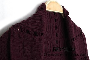 2015 <span class=keywords><strong>mujeres</strong></span> suéter flojo <span class=keywords><strong>tupe</strong></span> precio venta al por mayor chaqueta de punto en púrpura - Product Image 4