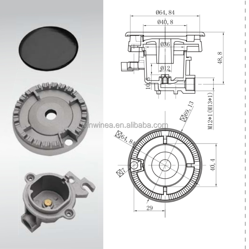 Sfbaf типа из литого алюминия газовая плита газовая горелка