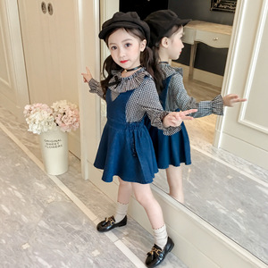 Abito in Jeans Blu alla Moda per Ragazze Bellissimi Vestiti in Denim per Ragazze Abito Corto in Jeans - Product Image 3