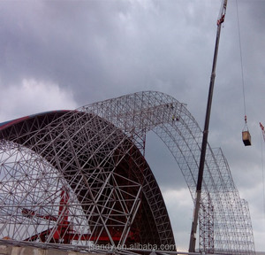 Prefab Thùng Than Kho Lưu Trữ Mái Thiết Kế Kết Cấu Thép Khung Không Gian Khung Thép Truss Đổ Than Kho Lưu Trữ Kho - Product Image 5