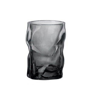 Cristalería Creativa Irregular Twist Cup Taza de Vidrio Transparente Bebida Caliente y Fría Taza de Vidrio Azul Whisky <span class=keywords><strong>Bar</strong></span> Spirit Shot Glass - Product Image 2