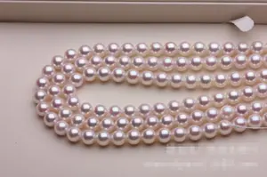 FEIRUN 8-8,5mm sehr glänzende Akoya-Perlenst ränge der Klasse 3A