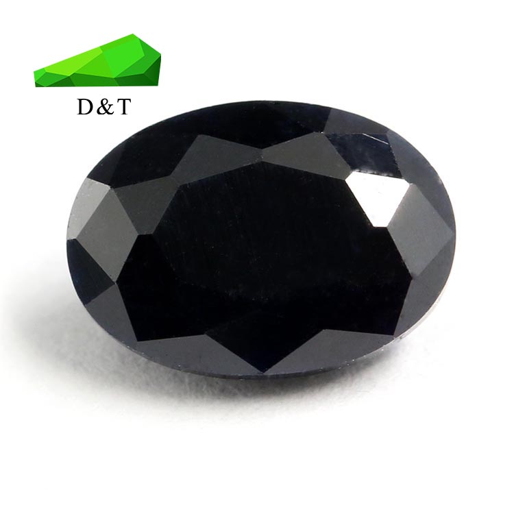 Natural Black Sapphire Round Cut Loose Gemstone Genuine Black Sapphire