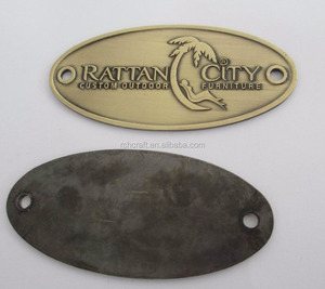 Antique en métal doré personnalisé plaque <span class=keywords><strong>de</strong></span> logo pour le <span class=keywords><strong>sac</strong></span> - Product Image 4