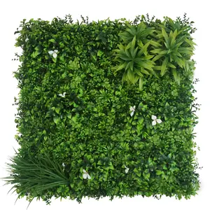 Fábrica china 1m * 1m anti-UV Planta artificial/verde de la pared para la decoración al aire libre