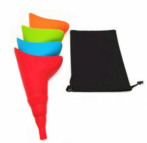 <span class=keywords><strong>Urinoir</strong></span> portable en silicone pour femmes, entonnoir à urine féminin, accessoires <span class=keywords><strong>de</strong></span> toilette pour la maison, les voyages, le camping en plein air - Product Image 2