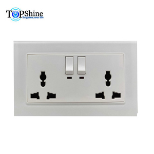 Topshine 146 loại đôi 13amp phổ điện chuyển đổi và ổ cắm ổ cắm với chỉ số trong màu đen - Product Image 2