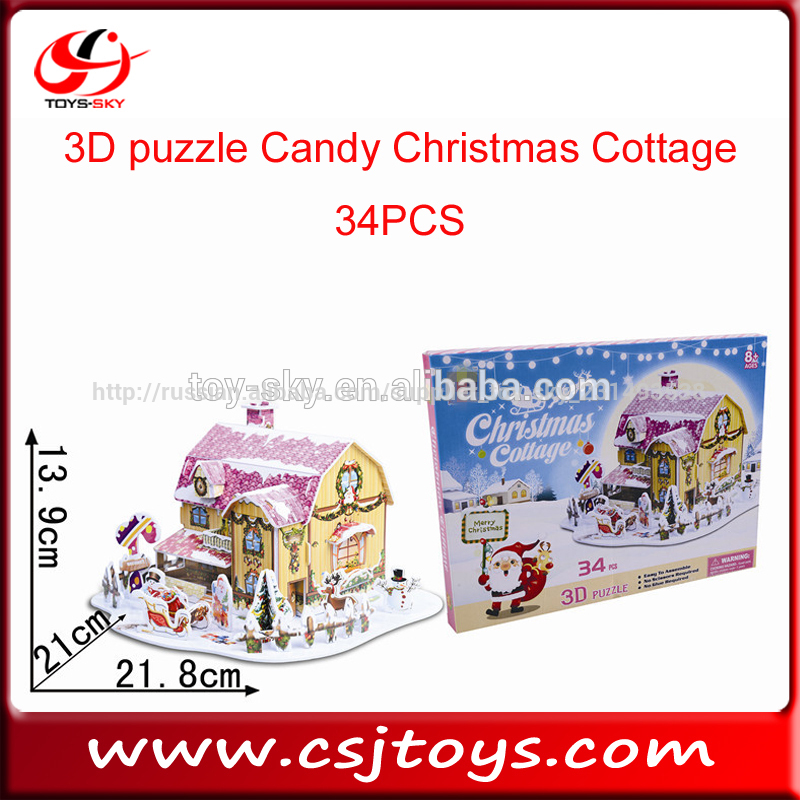 2015 3d проблема конфеты роёдества коттедё 34 шт воспитательная игрушка елочная игрушка