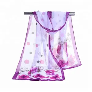 NO MOQ small order mix design polyester chiffon scarf