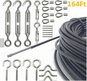 Kit de câble en acier inoxydable pour guirlande lumineuse extérieure de 1,5 mm pour décoration de vacances - Product Image 6