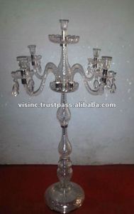 2019 fait à la main Ins Style cristal verre mariage candélabre élégant bol bougeoir fête décor autres bougeoirs bocaux à bougies - Product Image 2