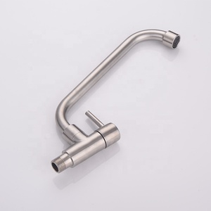 <span class=keywords><strong>HUICI</strong></span>-grifo de cocina giratorio de acero inoxidable 304, montado en la pared, 360, grifo de agua fría - Product Image 5