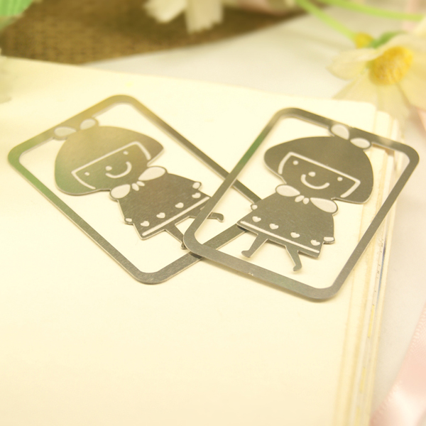 Personalized stationery gift small boy and gire style bookmark - Product Image 1