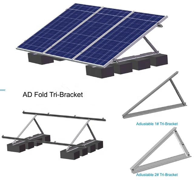 Adjustable  Tin Roof Solar Panel Bracket Aluminium Solar Panel Tripod for Home Solar Panel System