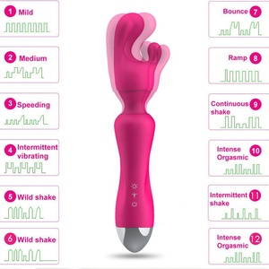 Vibrateur <span class=keywords><strong>AV</strong></span> étanche à 12 modes pour femmes chinoises avec 3 accessoires de tête - Product Image 5