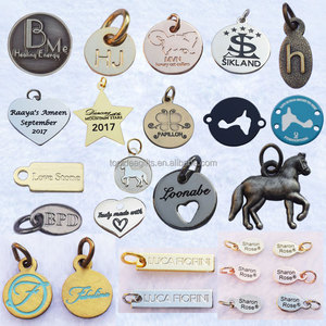 Etiquetas Grabadas Personalizadas con Logotipo Religioso en Latón, <span class=keywords><strong>Mini</strong></span> Colgantes de Oro, Plata y Bronce para Regalos Empresariales, Joyería y Pulseras - Product Image 1