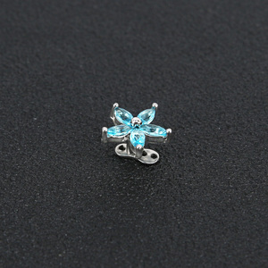 Joyería Corporal de Titanio <span class=keywords><strong>Crazy</strong></span> <span class=keywords><strong>Factory</strong></span>, <span class=keywords><strong>Piercing</strong></span> Dérmico con Forma de Flor - Product Image 4