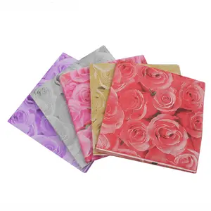 Purple Rose Paper Napkins Mum Flower Festive & Party Tissue Napkins Decoupage Decoration 33cm * 33cm