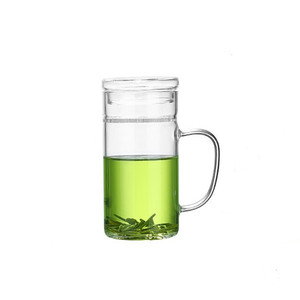 14oz <span class=keywords><strong>vetro</strong></span> <span class=keywords><strong>borosilicato</strong></span> tazza di tè con la maniglia per bere - Product Image 1