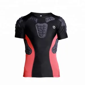 Long sleeve for ice hockey wear compression padded shirt