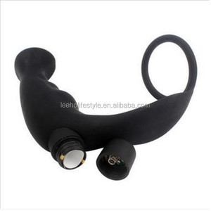 Male <strong>G</strong>-<strong>spot</strong> Toys Prostate Black Prostate Massager Anal <strong>Vibrator</strong> with <strong>Finger</strong> Ring - Product Image 6