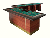 Table de jeu de craps et de poker portable de luxe de grande taille (12 pieds) LANGE LN-S025 Casino avec shaker automatique pour Sic Bo et écran LCD