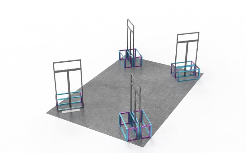 Design moderne Modulaire Portatif de Prix Bon Marché Personnalisé Pliable En Aluminium Stand D'exposition