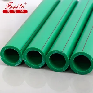 Tubo de plástico ppr, venda quente, cor verde, pn 12.5 16 20 25 plástico s5 ppr