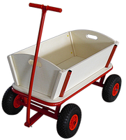 Chariot de plage en bois à quatre roues avec métal et PU pour enfants, outils de camping, chariot pliable, capacité 150 kg