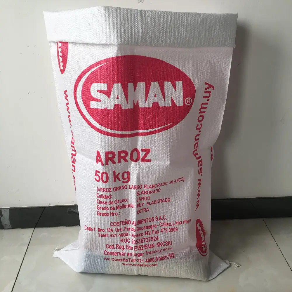 Saco de embalagem tecido plástico pp, bom preço, 5 kg, 20 kg, 50 kg, plástico, polipropileno/maleta saco de arroz 50 kg