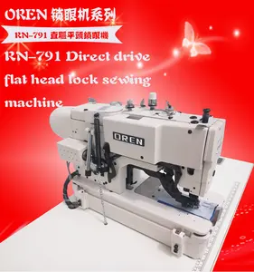 shirt button hole belt cutter flat-head keyhole sewing machine OREN Direct drive keyhole sewing machine rn-791