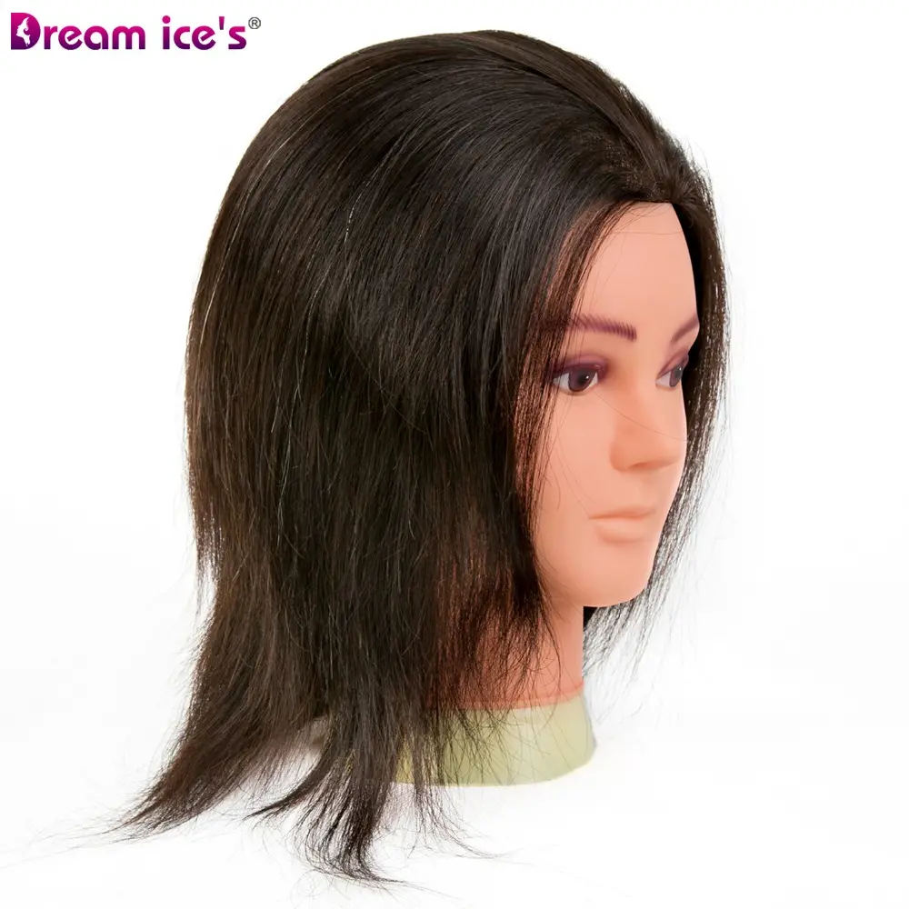 high quality training male head, men hair training head, male mannequin head with human hair