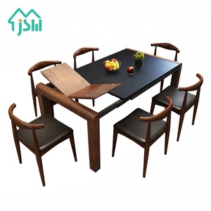 Jasiway Mobili Per La Casa di Lusso di Pietra Che Brucia Da Cucina In Legno <span class=keywords><strong>6</strong></span> <span class=keywords><strong>Sedie</strong></span> Moderno <span class=keywords><strong>Tavolo</strong></span> Da Pranzo <span class=keywords><strong>Allungabile</strong></span> - Product Image 6